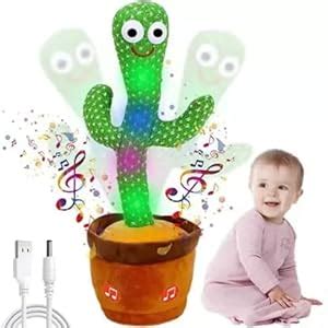 Interactive Talking & Singing Dancing Cactus Plush Toy for Kids – Voice ...