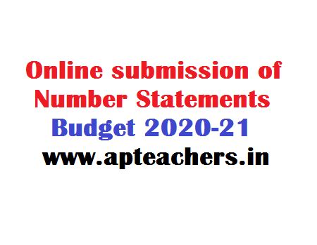 Online submission of Number Statements Budget 2020-21 Instructions Memo ...