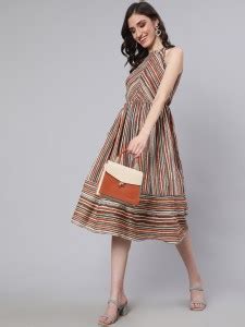 Daevish Women A-line Multicolor Midi/Calf Length Dress - Buy Daevish ...