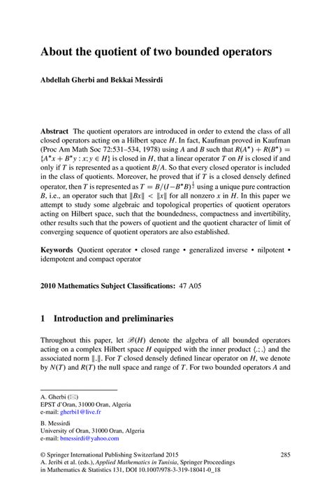 Image result for Bounded Operators