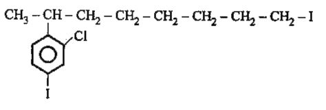 Give the structure of : 2-(2-chlorophenyl)-1-iodocotane