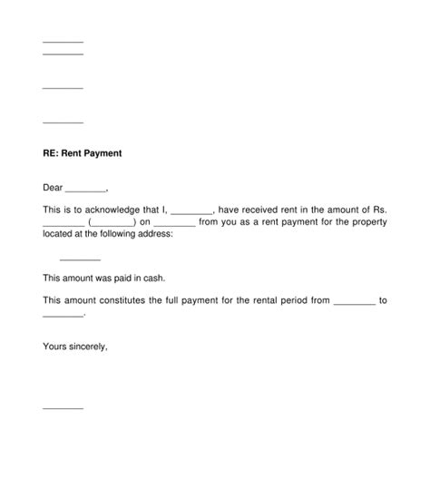 Rent Receipt - Template, Online Sample - Word & PDF