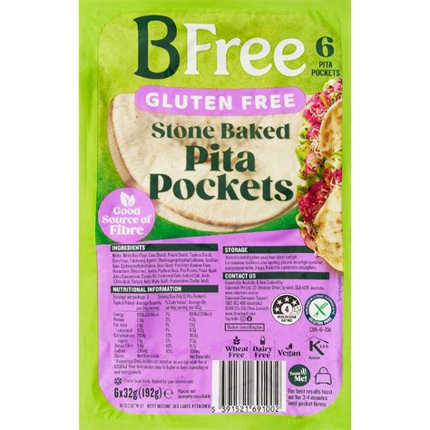 Calories in Bfree Pita Pockets calcount