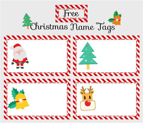 Free Printable Christmas Name Labels