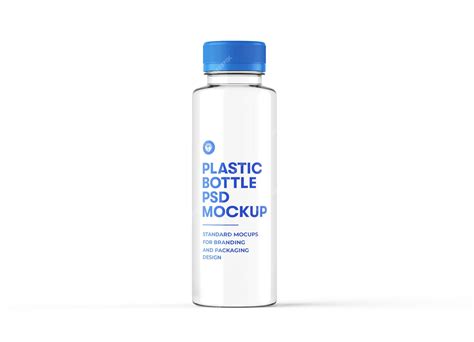 Transparent Plastic Bottle Mockup Psd