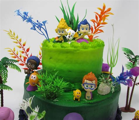 IHW Bubble Guppies Birthday Cake Topper Set Featuring India | Ubuy