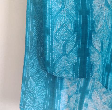 Beryl: Emerald Shibori Linen Scarf | LoomKatha