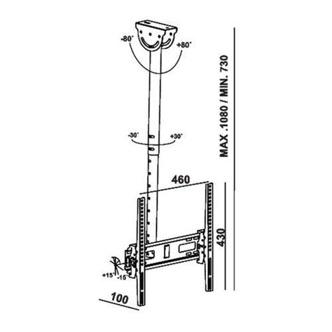 Gadget-Wagon 24-43" Ceiling Wall Mount LED LCD Bracket Stand with Tilt ...