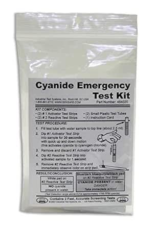 Industrial Test Systems 484020 Cyanide Emergency Test Kit, 0. 2-1700 ...