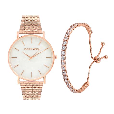 Joker & Witch Stainless Steel Women Lucinda Analog Watch Bracelet Stack ...