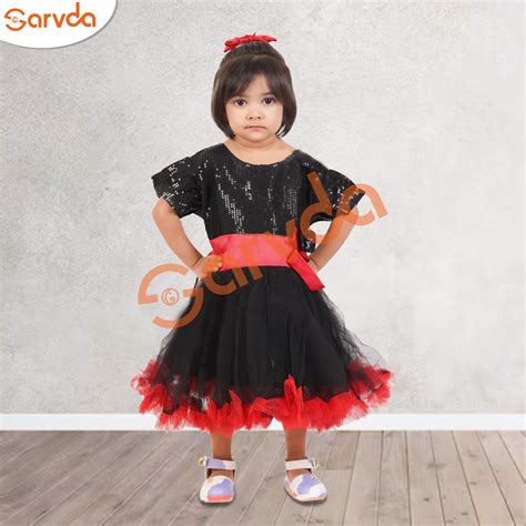 Flared Frock for girls- Black – Sarvda