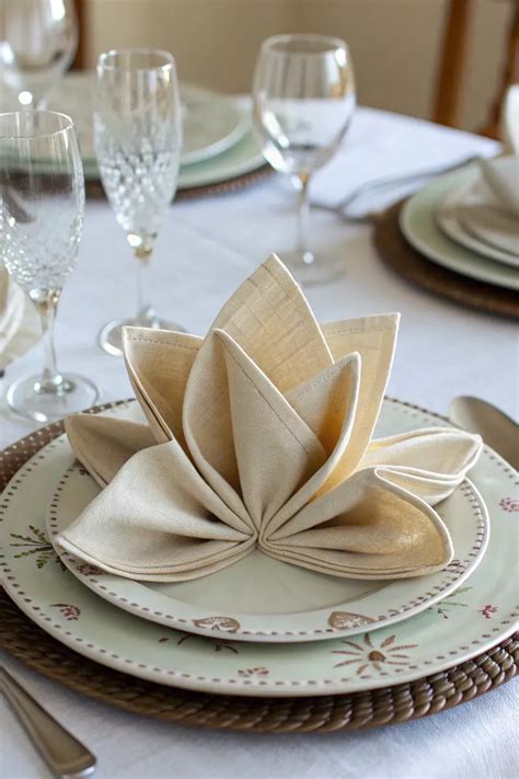 15+ Stylish Folding Linen Napkin Ideas | Napkin folding, Beautiful ...