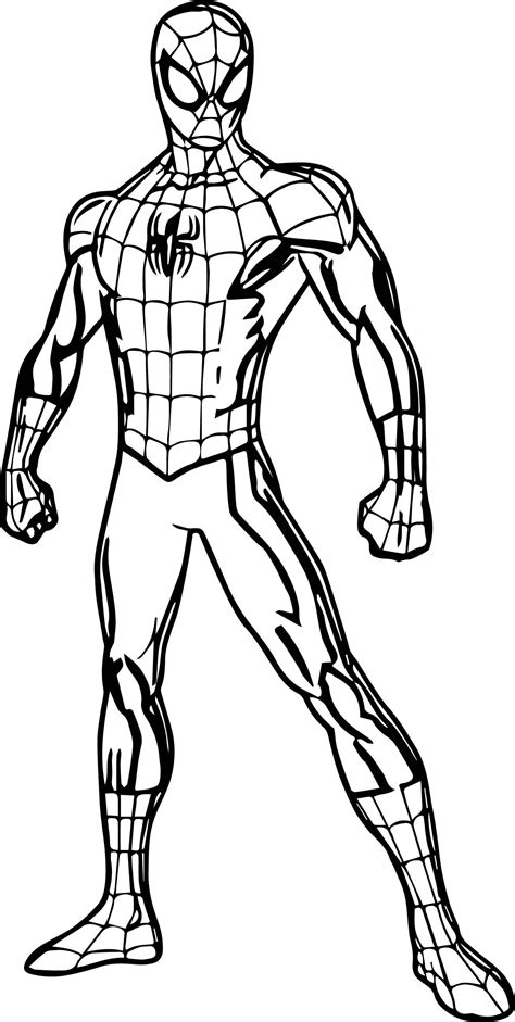cool Spider Man Pose Coloring Page | Zomer kleurplaten, Spiderman ...