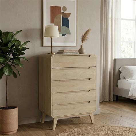 Aster Natural Tall Chest of Drawers
