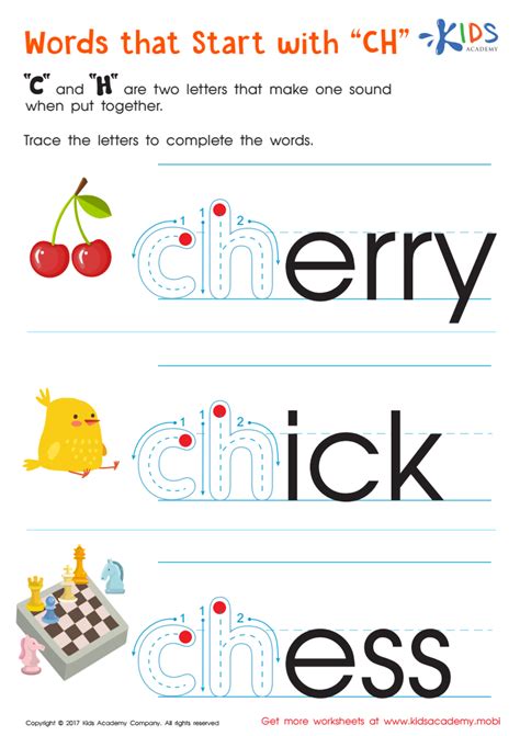 Free PrintableTracing Words PDF Worksheets