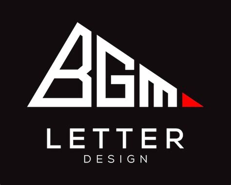 Création de logo de lettre BGM en forme de triangle | Vecteur Premium