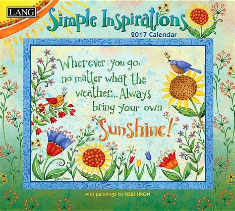Simple Inspirations 2017 Calendar : Lang Holdings Inc., Hron, Debi ...