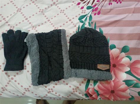 Buy CRENTILA Woolen Winter Cap Beanie Hat with Neck Muffler, Hand ...