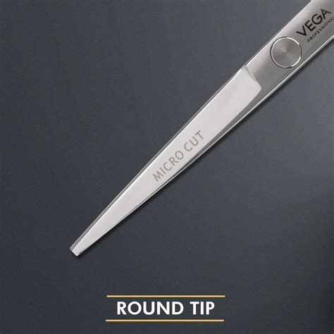 Vega Professional Micro Cut 5 Silver Line Hairdressing Scissors - RUBNIC