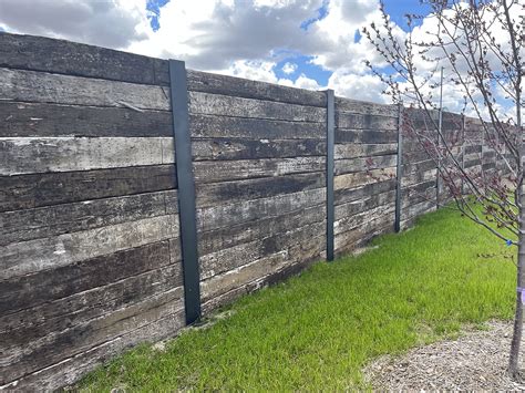 Fence Railroad Ties Design Country Cross Tie Fence | Bodes Precast