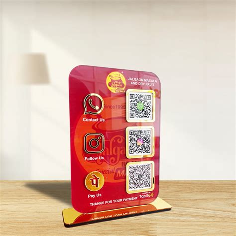 Smart NFC 3-in-1 Standee | Custom Background | Portrait Style – Tapify