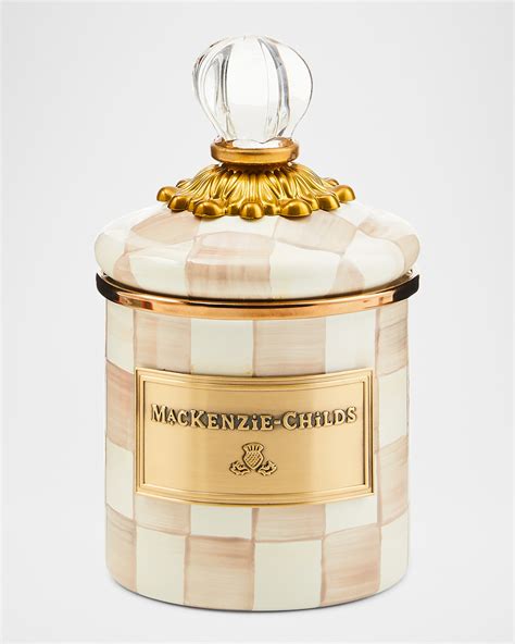 MacKenzie-Childs Mocha Check Canisters & Matching Items | Horchow