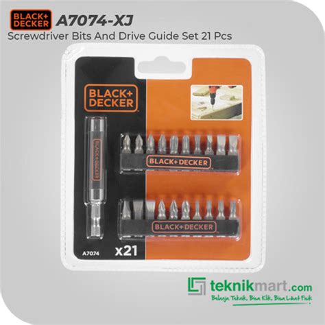 Promo Black & Decker Screwdriver Bit Set / Mata Obeng Set 21Pcs A7074 ...