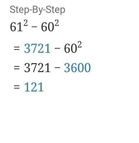 How many natural numbers lie between 60^2 and 61^2 - Brainly.in