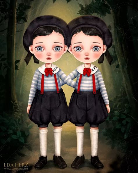 Tweedledum & Tweedledee - Eda Herz | Disney alice, Alice in wonderland ...