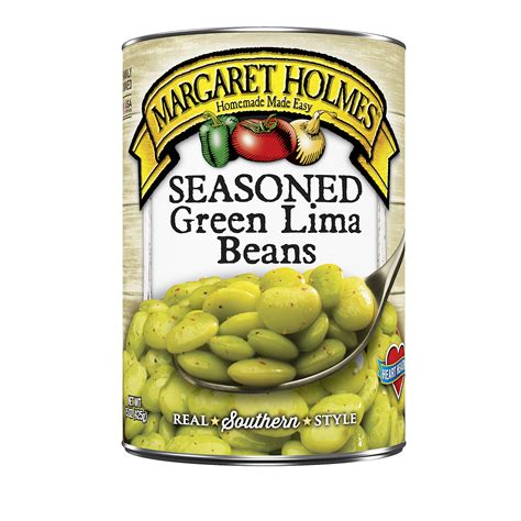 Margaret Holmes Seasoned Green Lima Beans, Canned Beans, 15 oz (Pack of ...