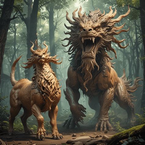 Chinese Mythological Creatures of Wood: Yali and Jiaolong - Mythology ...