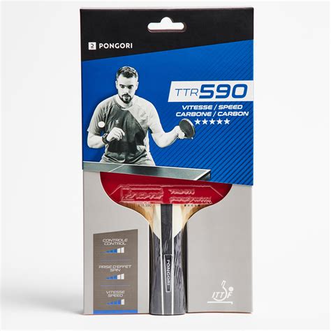 Club Table Tennis Bat TTR 590 Speed Carbon 5* - Decathlon