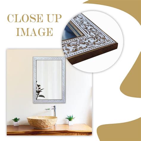 Art Street Textured Design Decorative Wall Mirror, Wall Mount Rectangu ...