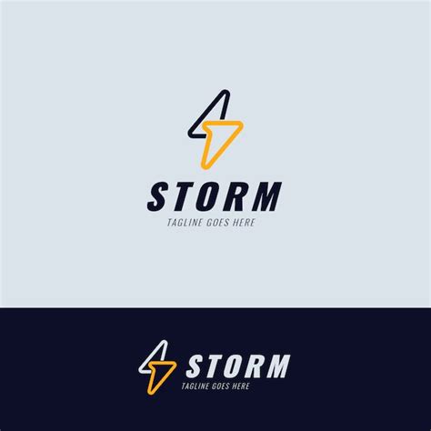 Flat design storm logo template | Free Vector