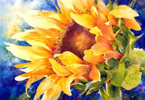 Image result for Watercolour Sunflower Tutorial