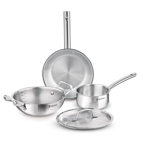 Buy Bergner Tripro Triply Stainless Steel 4 Pc Cookware Set, 24 cm ...