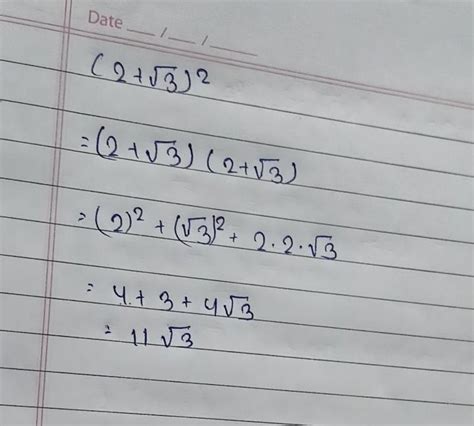 (2+√5) ^2 expand it plz ans fast - Brainly.in