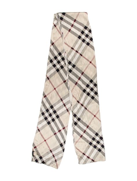 Burberry Silk House Check Pattern Scarf - Neutrals Scarves and Shawls ...