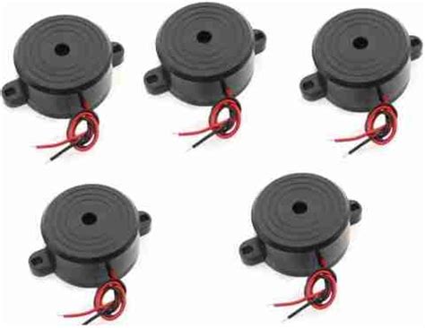 SSV CARE 5pc 12V Big Buzzer with Small Enclosed Piezo Electronic Buzzer ...
