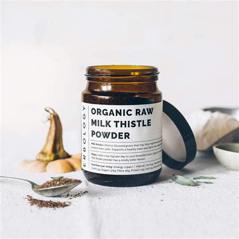 Buy 100% Organic Milk Thistle Powder 120g - Cold-Pressed from 100% Milk ...