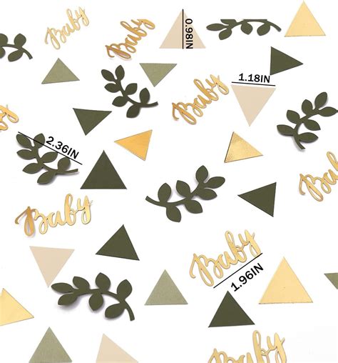 Buy 300 Pcs Greenery Baby Shower Decorations Baby Shower Confetti for ...