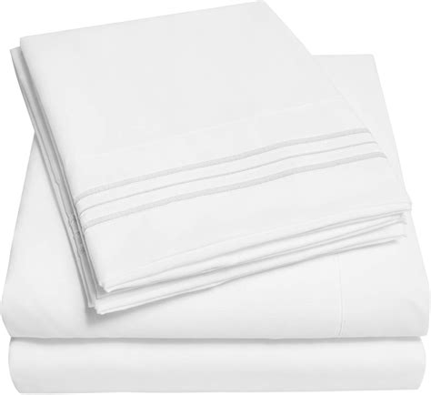 Amazon.com: 1500 Supreme Collection Twin XL Sheet Sets White - 3 Piece ...