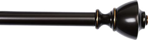 Buy amazon basics 1 Inch Adjustable-Length Curtain Rod With Urn Finials ...