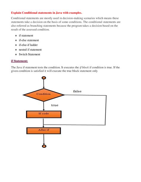 Java programming - Explain Conditional statements in Java with examples ...