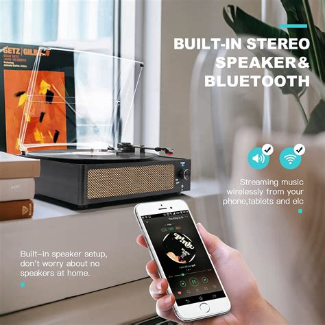 Buy Vinyl Record Player with Speaker Vintage Turntable for Vinyl ...
