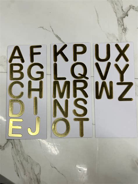 2 inch acrylic alphabet sticker type-ABCD set – KnowHowArtCraft