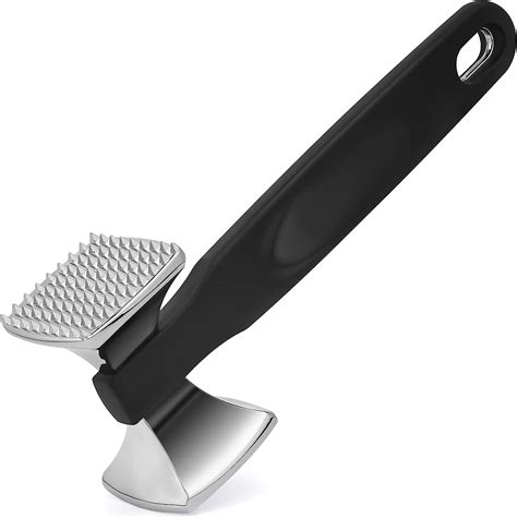Premium Heavy Duty Meat Tenderizer Hammer, Stainless Steel Meat Mallet ...