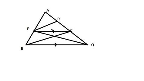 In the figure, AR=RC and PC is parallel to BQ. Name a triangle equal to ...