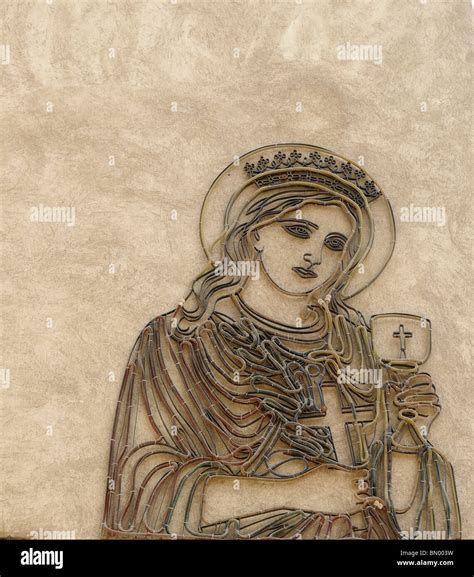 mother of christ wall mural wall painting ,church of st george , coptic ...