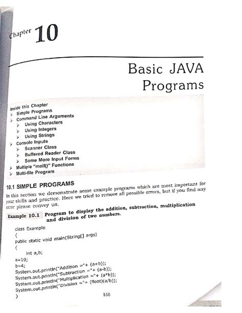 Chapter 10: Basic JAVA Programs - Java Lab Manual (CS101) - Studocu